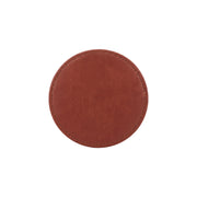 Round Brown PU Leather Coasters