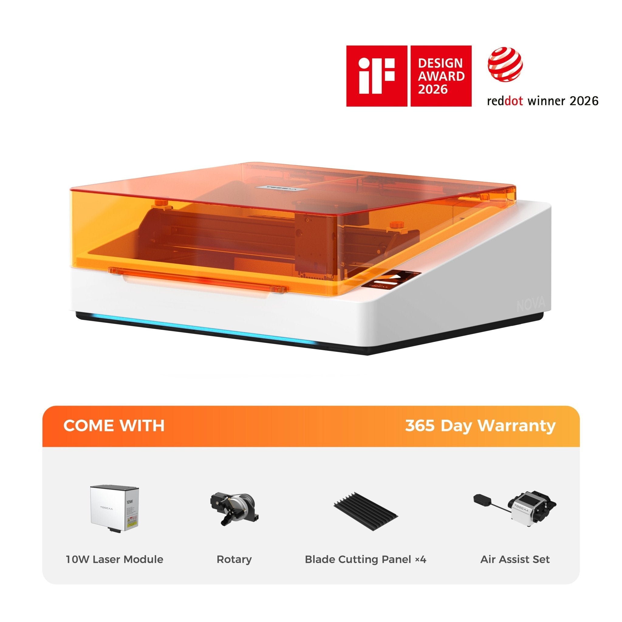 TOOCAA NOVA: Der KI-gestützte Lasergravierer mit Klasse-1-Sicherheit für mühelose Desktop-Kreationen