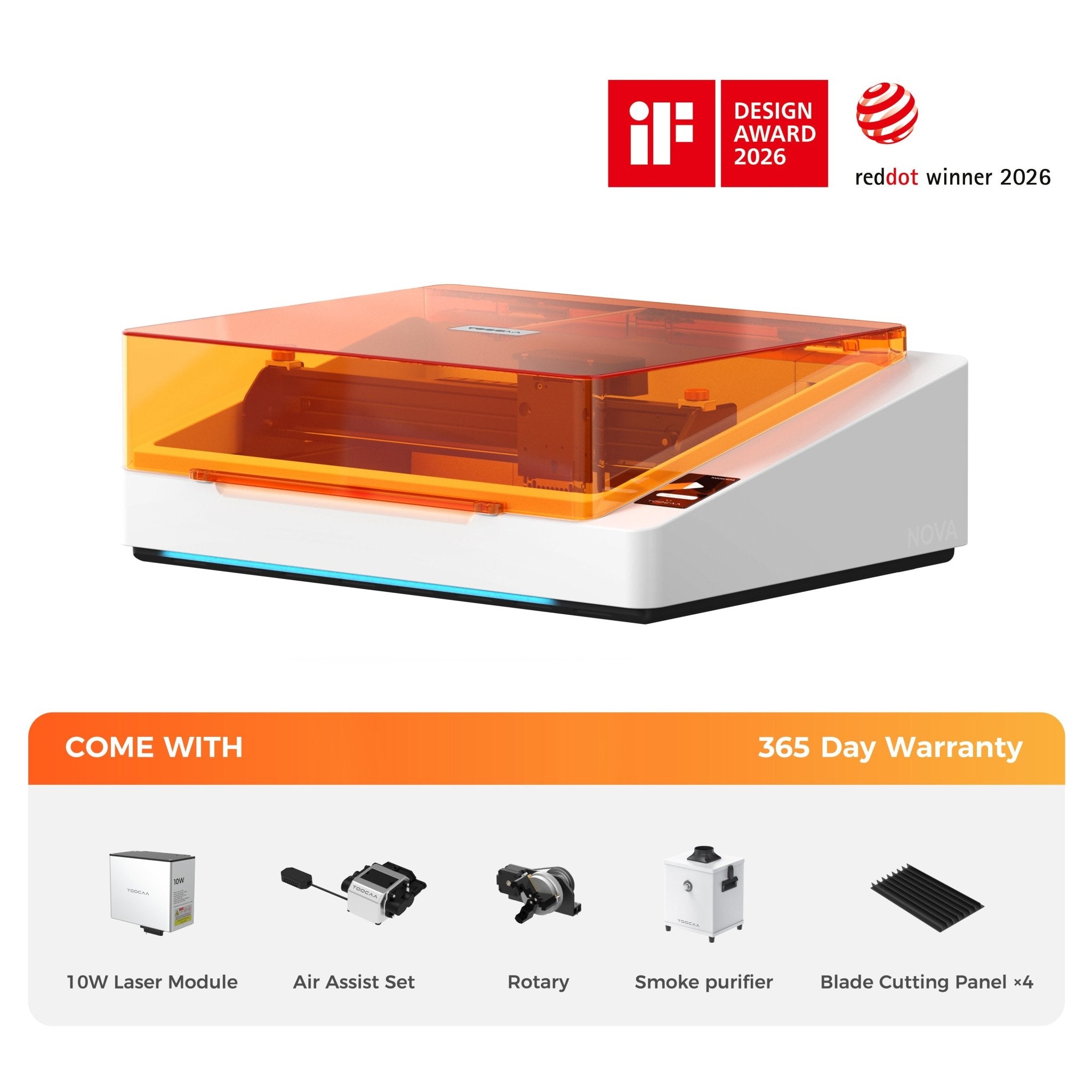 TOOCAA NOVA: The AI-Powered Laser Engraver with Class 1 Safety for Effortless Desktop Creation