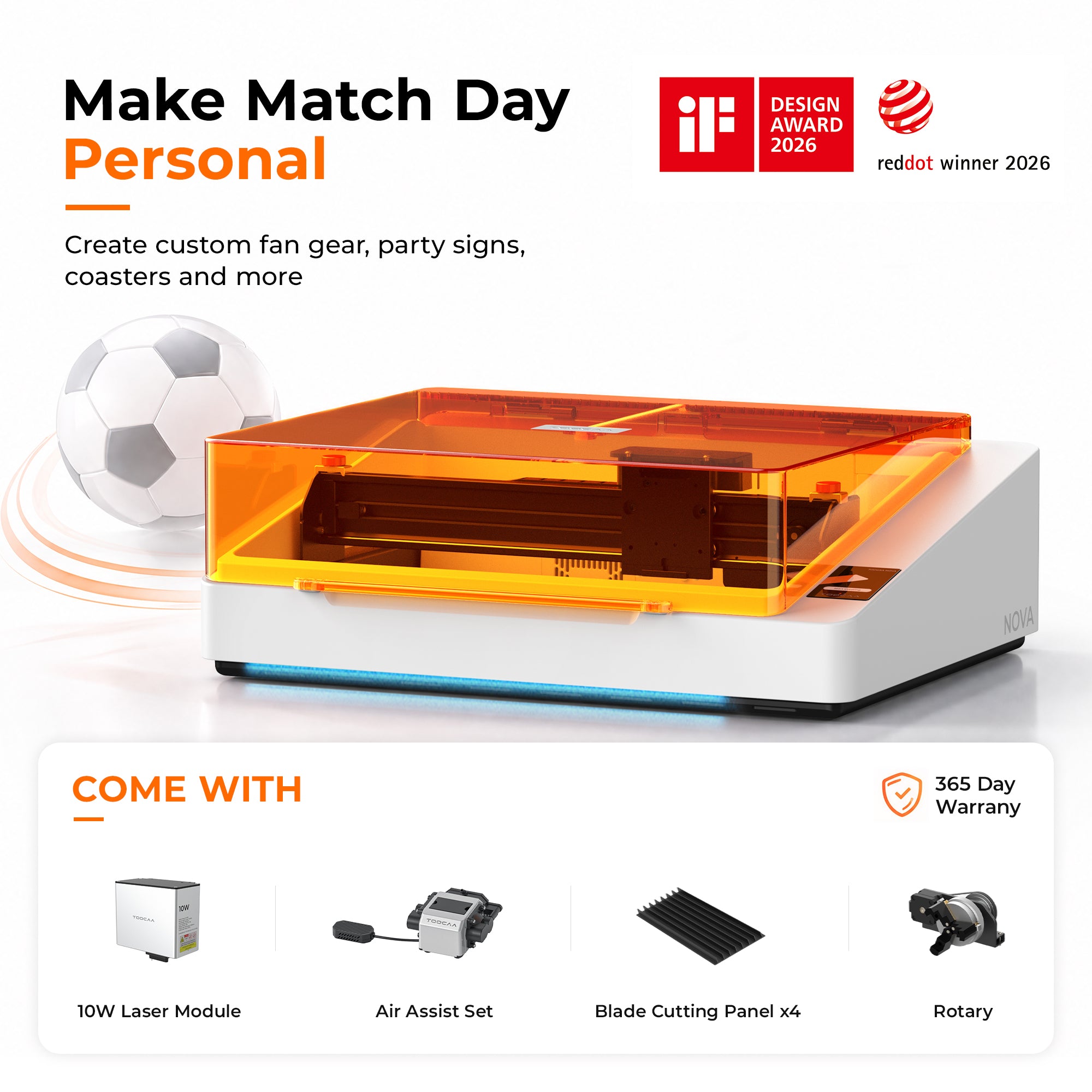 TOOCAA NOVA: The Smart Laser Engraver with Class 1 Safety for Effortless Desktop Creation