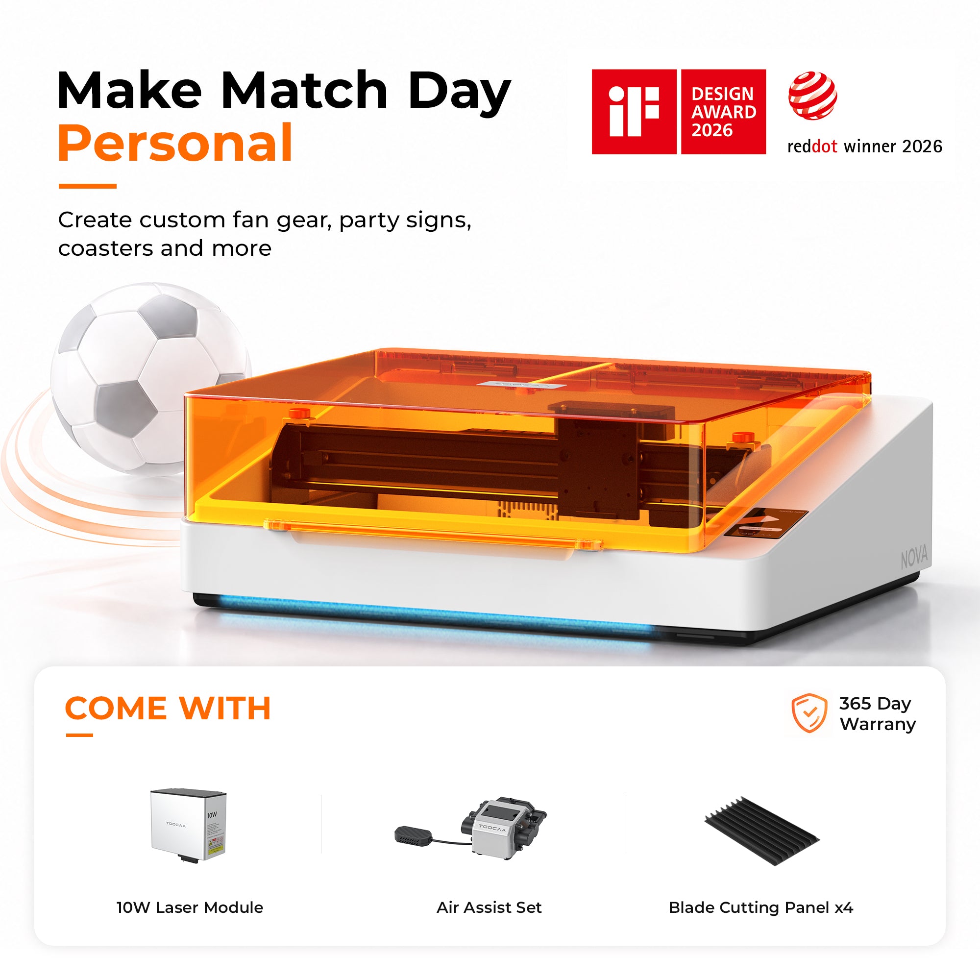 TOOCAA NOVA: The Smart Laser Engraver with Class 1 Safety for Effortless Desktop Creation