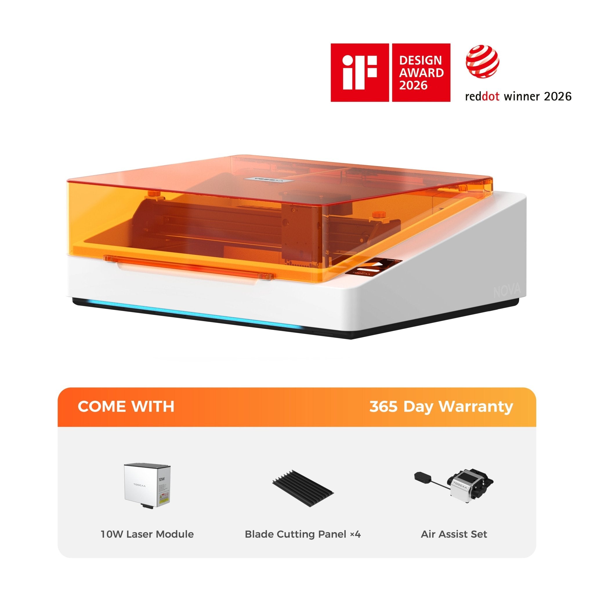 TOOCAA NOVA: Der KI-gestützte Lasergravierer mit Klasse-1-Sicherheit für mühelose Desktop-Kreationen