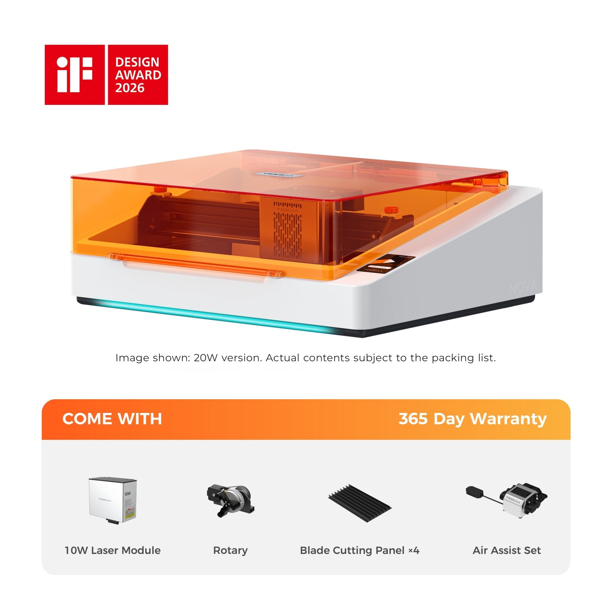 TOOCAA NOVA: The AI-Powered Laser Engraver with Class 1 Safety for Effortless Desktop Creation