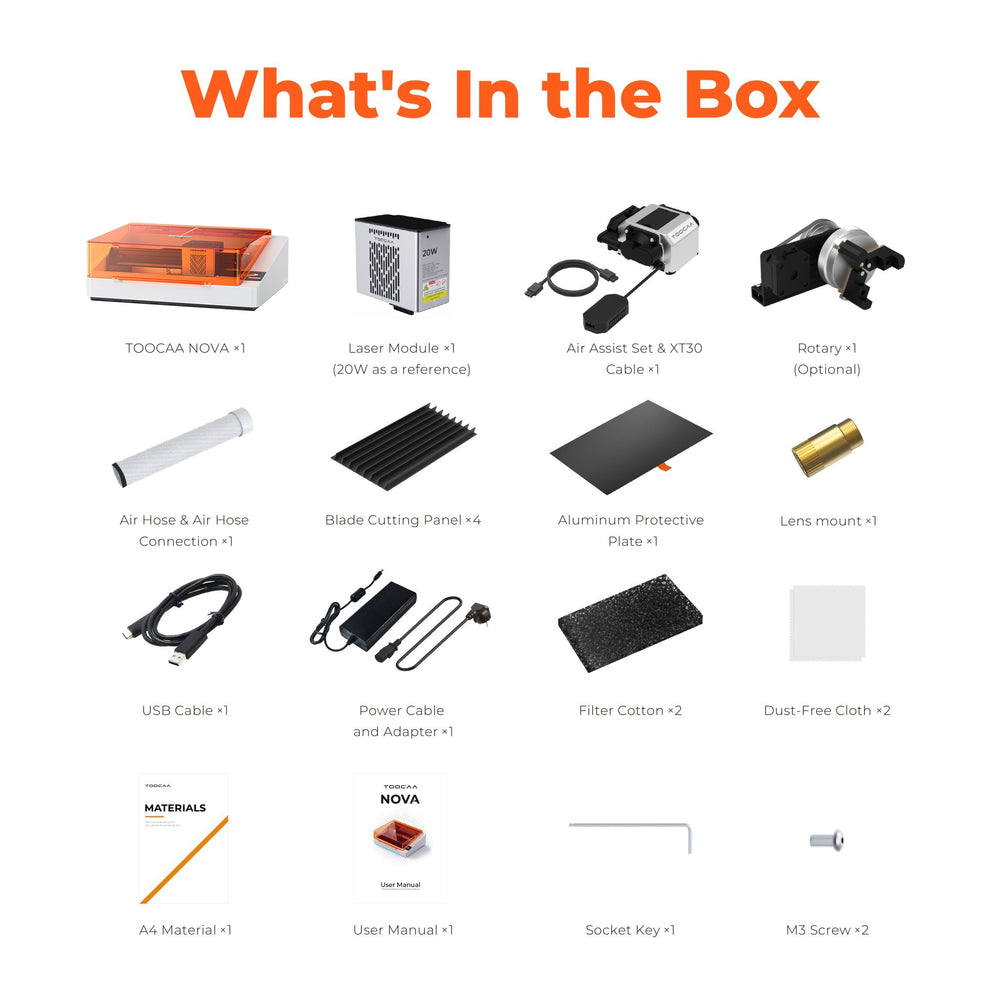 TOOCAA NOVA Laser Cutter Engraver with AI Camera