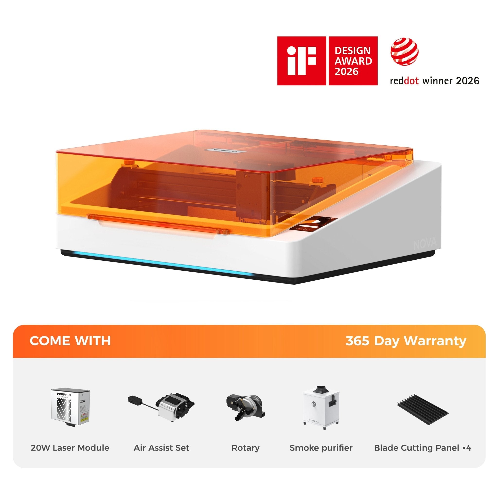 TOOCAA NOVA: The AI-Powered Laser Engraver with Class 1 Safety for Effortless Desktop Creation