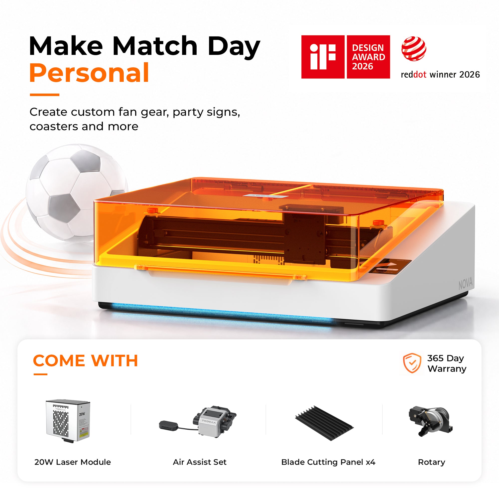 TOOCAA NOVA: The Smart Laser Engraver with Class 1 Safety for Effortless Desktop Creation