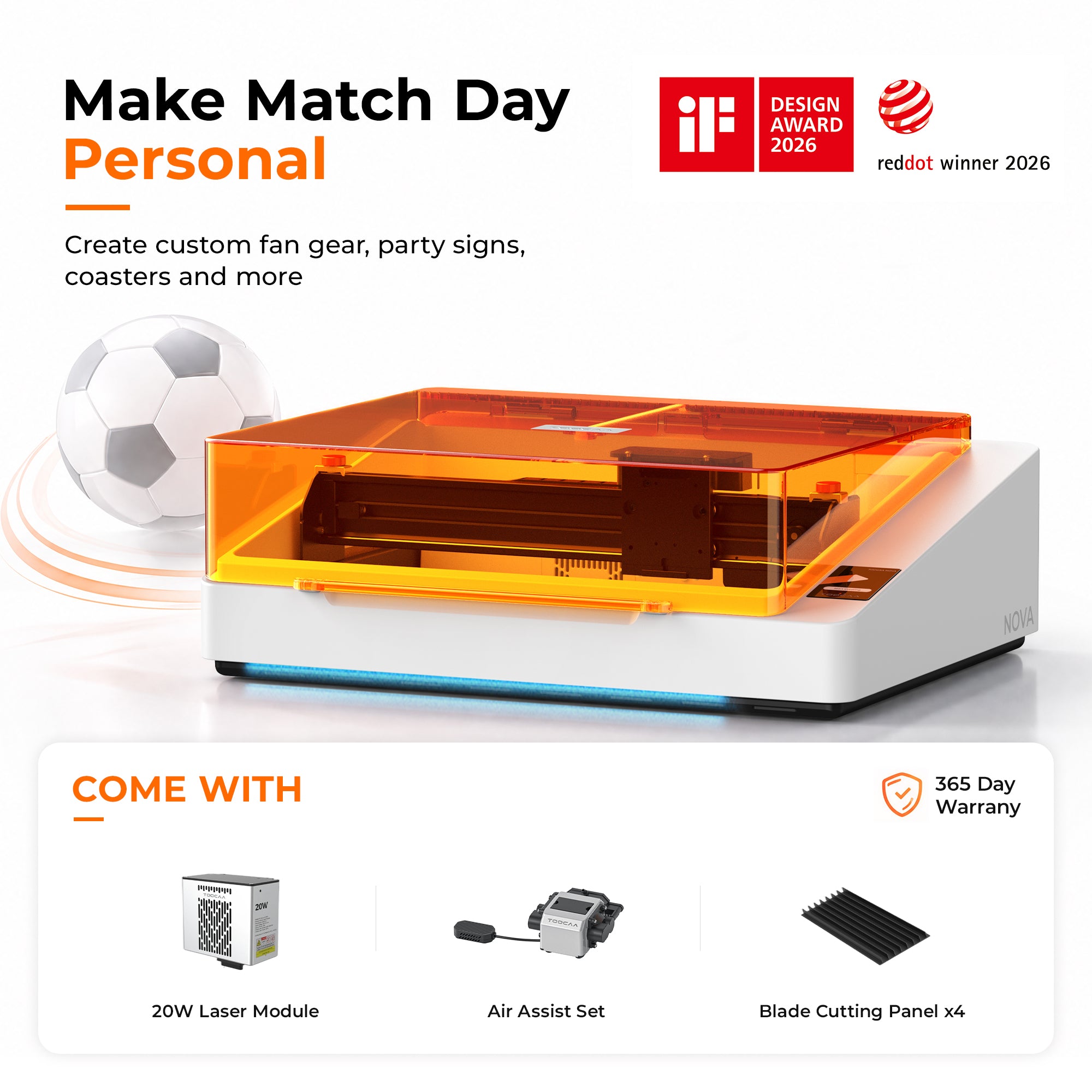 TOOCAA NOVA: The Smart Laser Engraver with Class 1 Safety for Effortless Desktop Creation