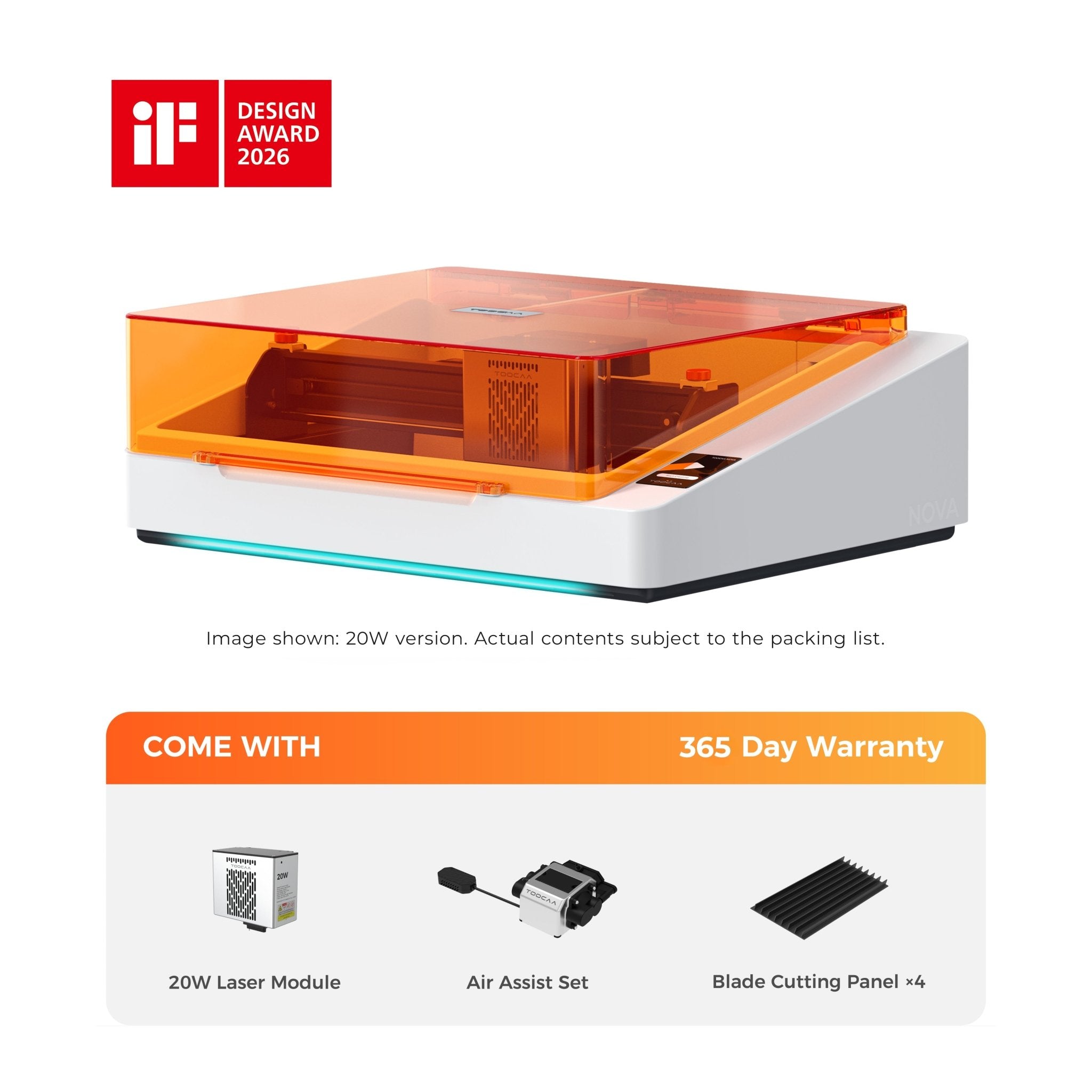 TOOCAA NOVA: The AI-Powered Laser Engraver with Class 1 Safety for Effortless Desktop Creation