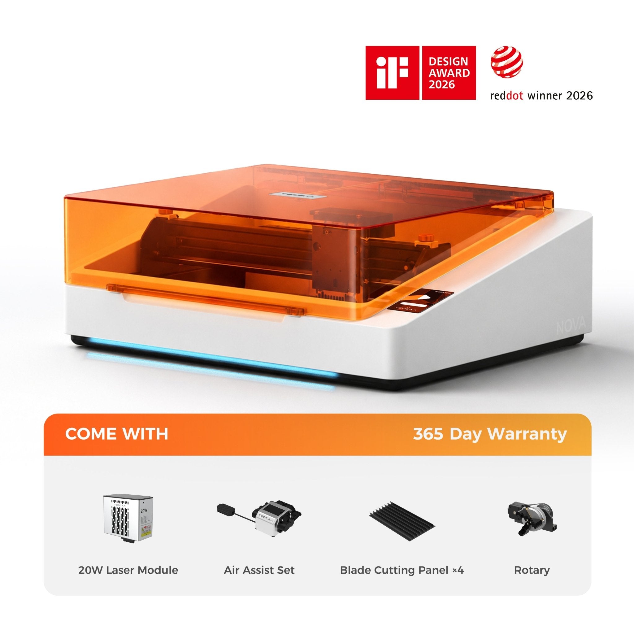 TOOCAA NOVA: The Smart Laser Engraver with Class 1 Safety for Effortless Desktop Creation