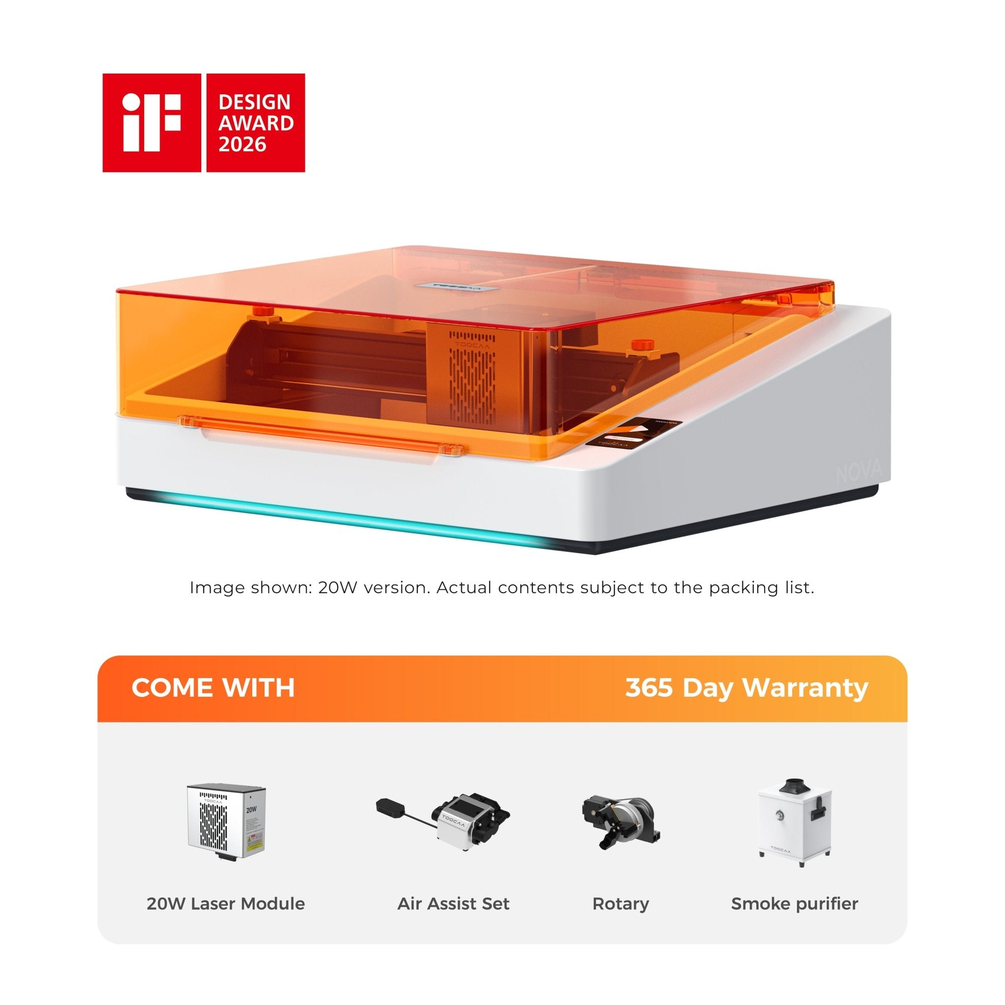 TOOCAA NOVA: The AI-Powered Laser Engraver with Class 1 Safety for Effortless Desktop Creation