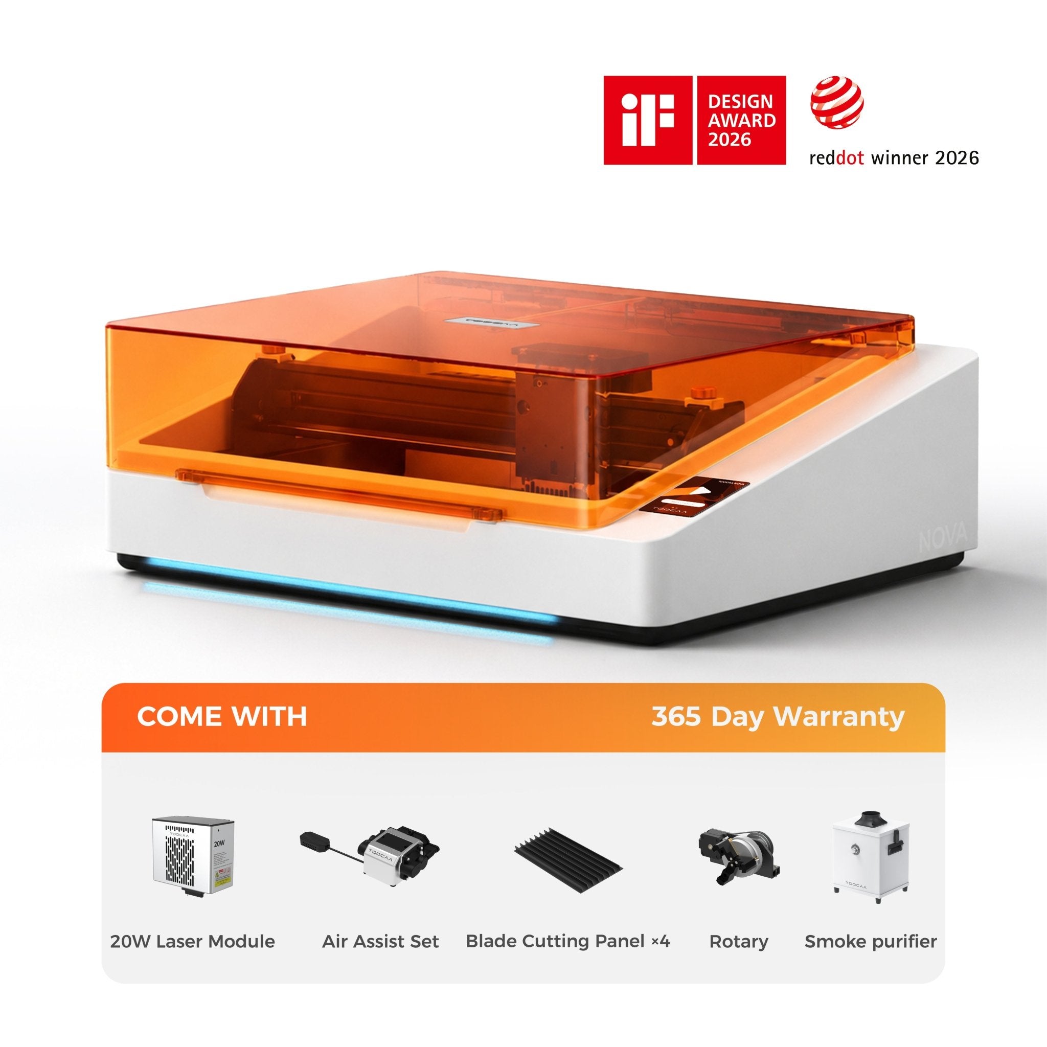 TOOCAA NOVA: The Smart Laser Engraver with Class 1 Safety for Effortless Desktop Creation