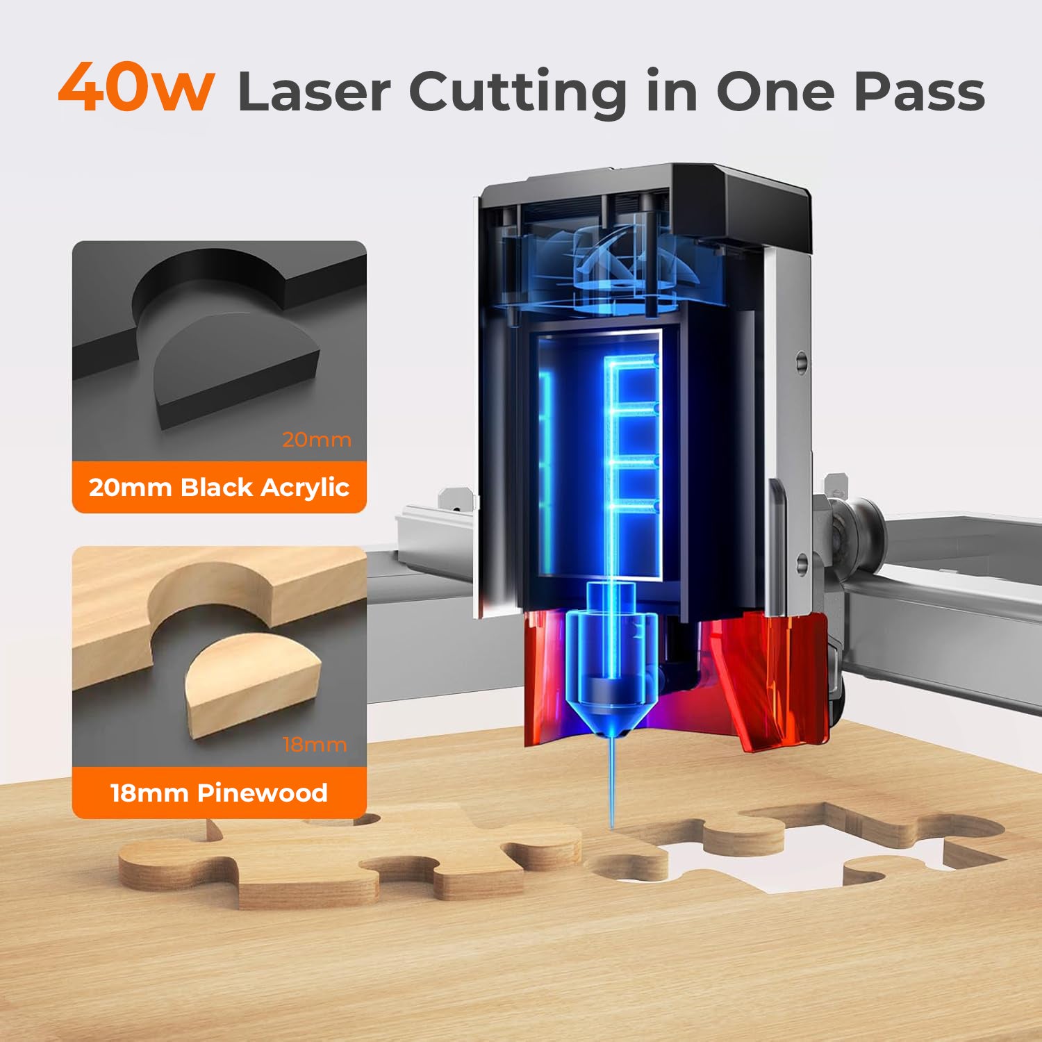 TOOCAA L2 40W/20W/10W Enclosed Laser Engraver & Cutter