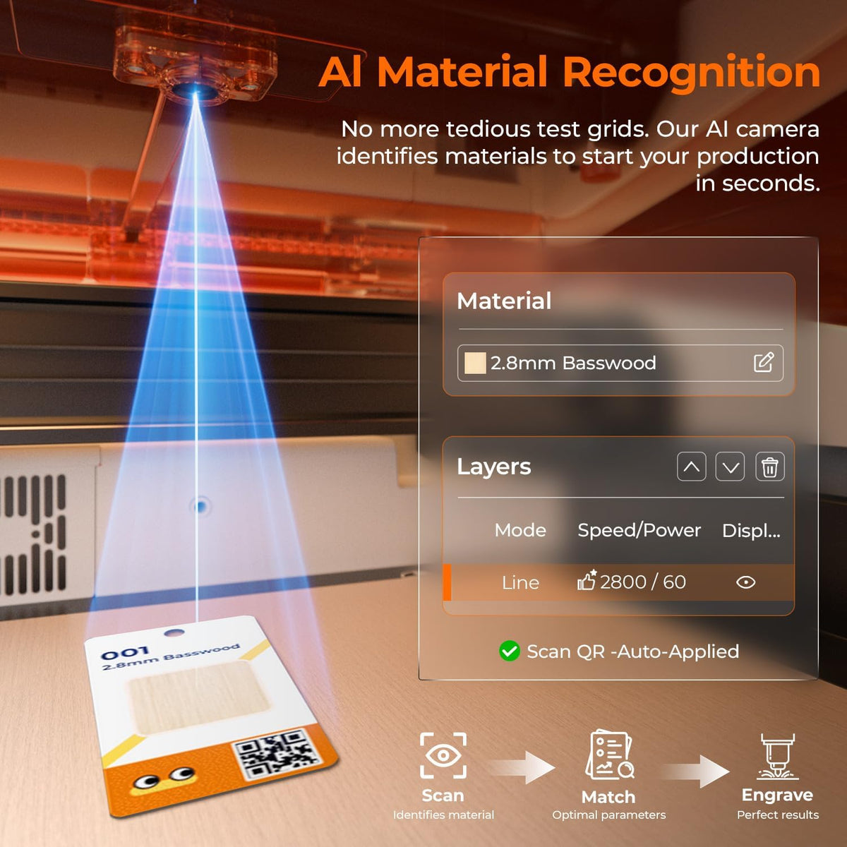 TOOCAA NOVA Laser Cutter Engraver with AI Camera