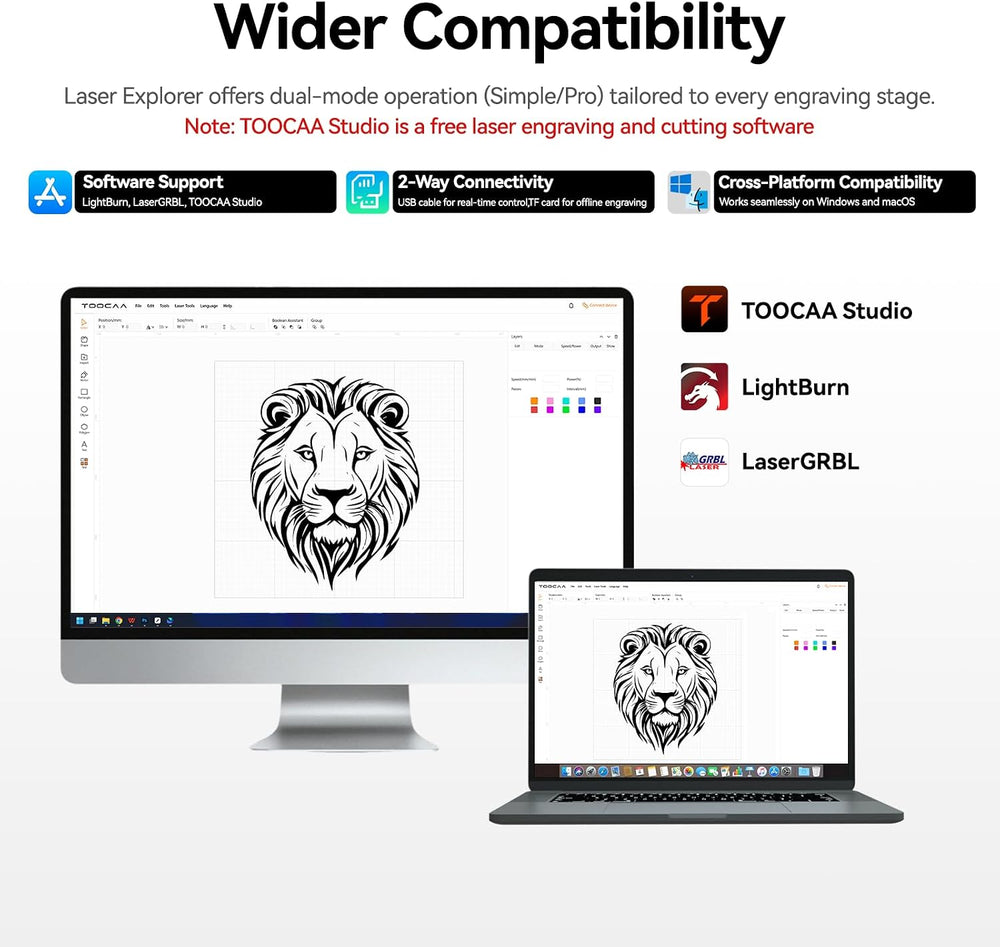 TOOCAA L2 Fully Enclosed Laser Engraver and Cutter
