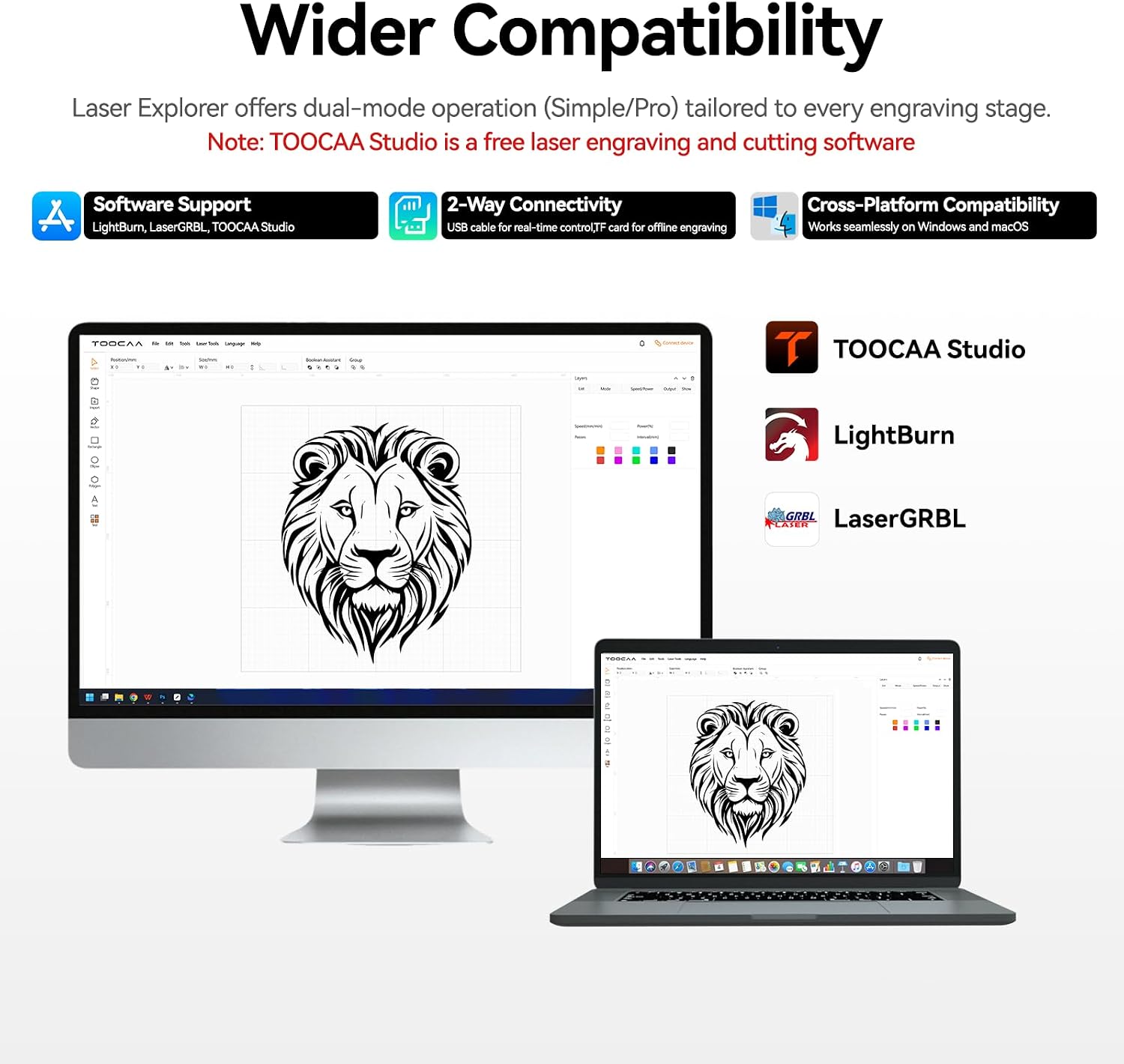 TOOCAA L2 40W/20W/10W Enclosed Laser Engraver & Cutter
