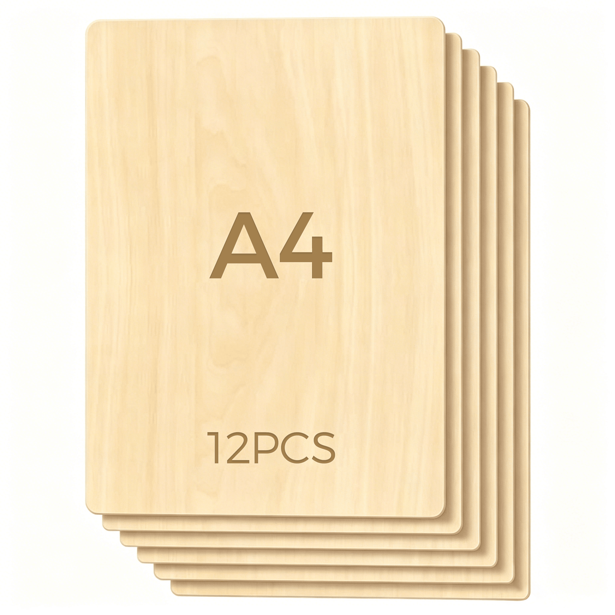 1/8" A4 Basswood Plywood （12 pcs）