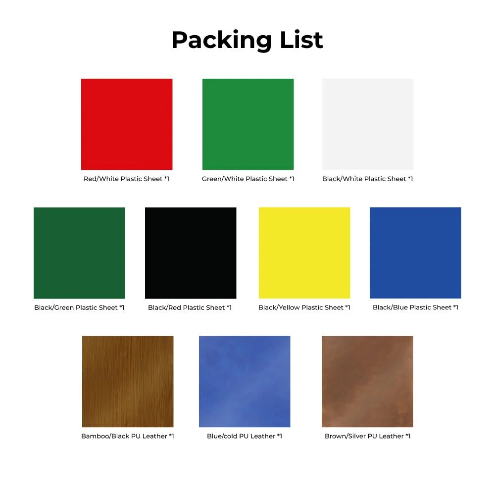 [Halloween Gift] 10pcs  Leather Magic Box +12pcs A4 Basswood Plywood