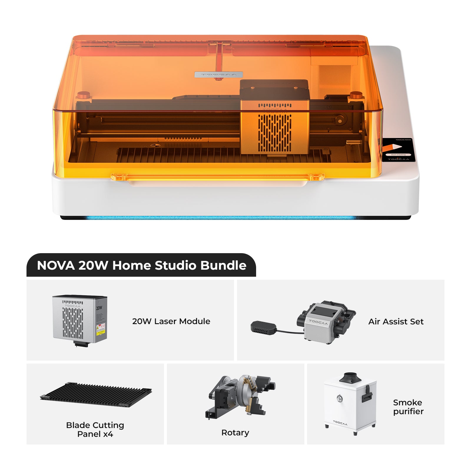 TOOCAA NOVA Smart Laser Engraver for Effortless Desktop Creation