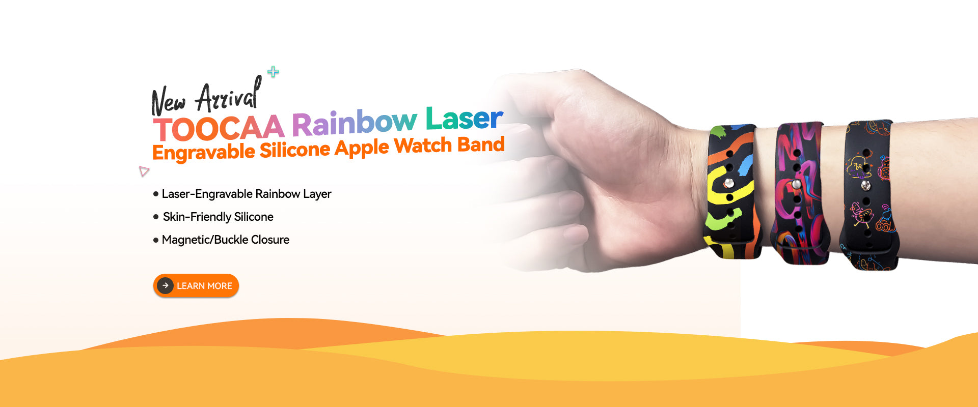 Laser engraving watch band