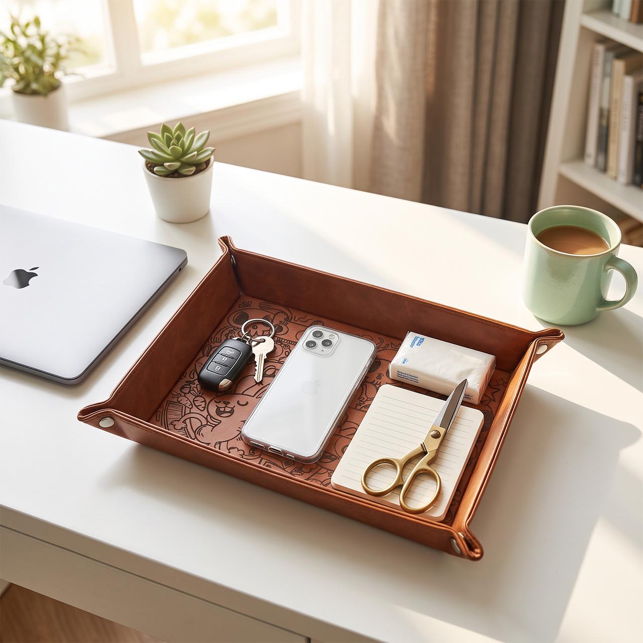 PU Leather Valet Tray Blanks for Laser Engraving