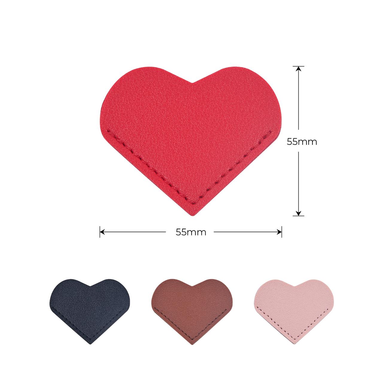 PU Leather Heart Corner Bookmarks for Laser Engraving