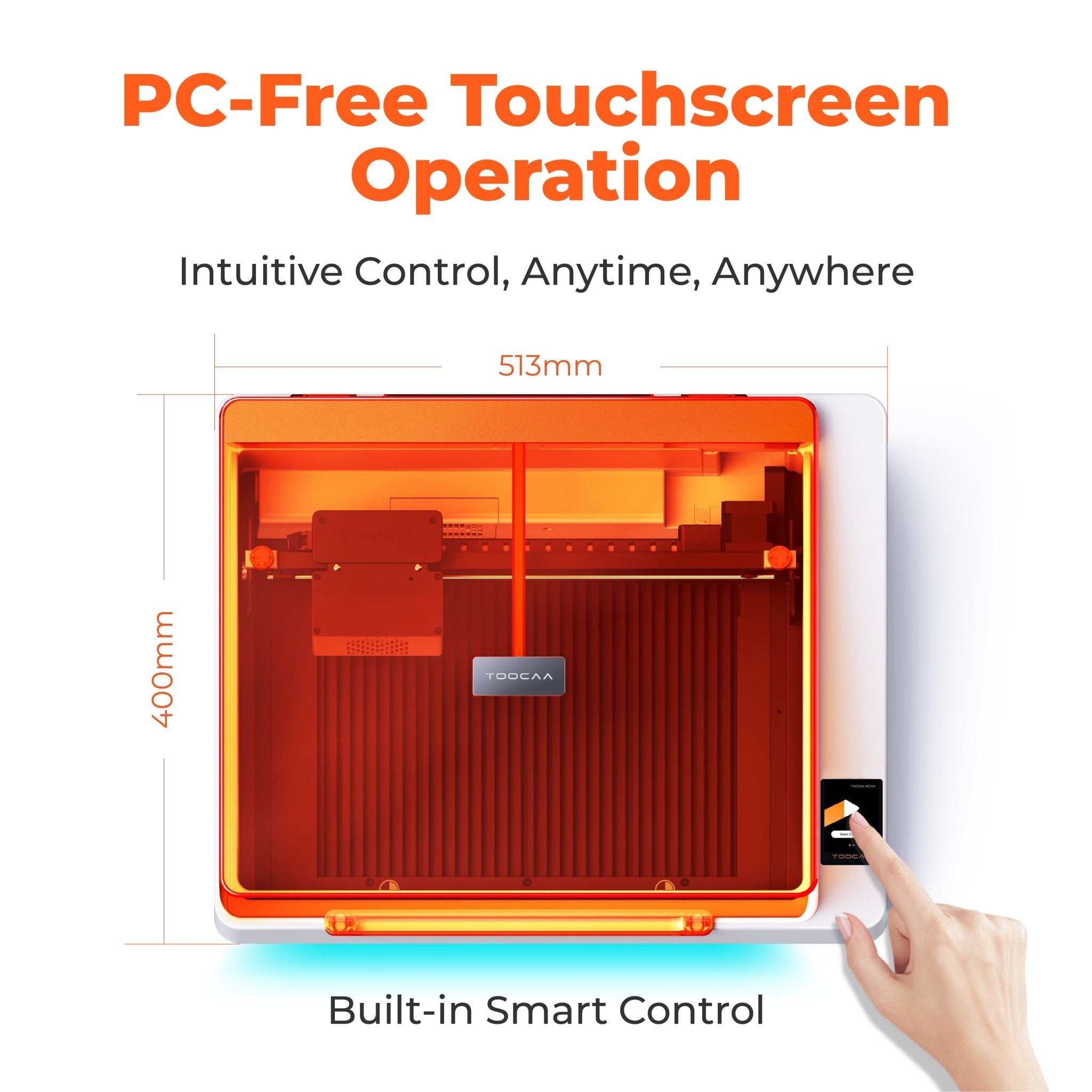 TOOCAA NOVA: The AI-Powered Laser Engraver with Class 1 Safety for Effortless Desktop Creation